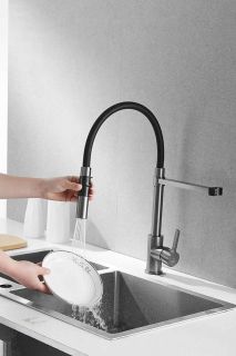 Смеситель для кухни Rose R133T пепельный